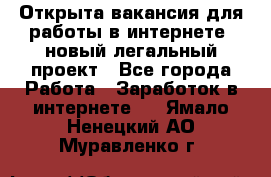 Открыта вакансия для работы в интернете, новый легальный проект - Все города Работа » Заработок в интернете   . Ямало-Ненецкий АО,Муравленко г.